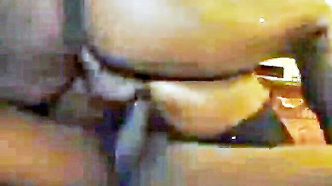 Ebony babe spreads juicy black ass cheeks exposing tight pink asshole closeup