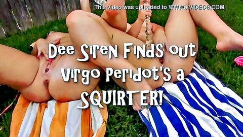 Dee Siren discovers Virgo Peridot's squirting in outdoor BBW lesbian play