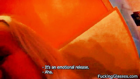 Blonde Hailey emotional release in anti-stress casual sex scene