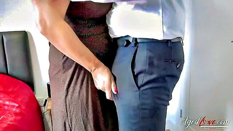 Mature Camilla Crampie gropes Marc Kaye in tight dress