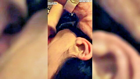 Blurry close-up of woman giving evening blowjob, unknown model HD porn