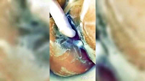 Daryta Sanchez close-up dildo penetration with squirting