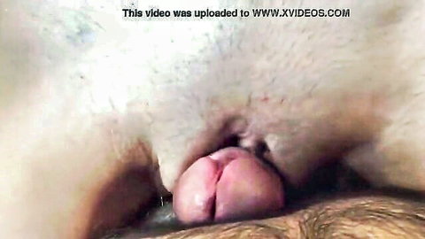 Gina G's close-up hairy pussy creampie with dripping cum