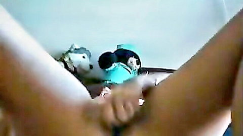 Close-up of army wife masturbating and cumming intensely