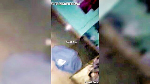 Blurry South Asian student giving steamy blowjob to thick cock