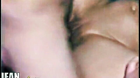 Blurry closeup of glistening pussy lips and skin folds in amateur sex video