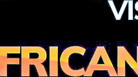 Visual African logo with glowing orange AFRICAN text and white VIS on black background