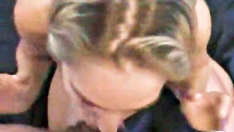 Blonde Heather Brooke deepthroat close-up in oral compilation