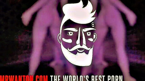 Mofoton.com world's best porn logo with purple bearded man silhouette arms outstretched