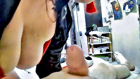 AimeeParadise Russian MILF footjob blowjob with big tits exposed