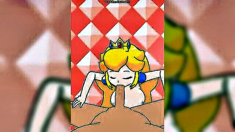 Animated Princess Peach hentai vaginal penetration scene