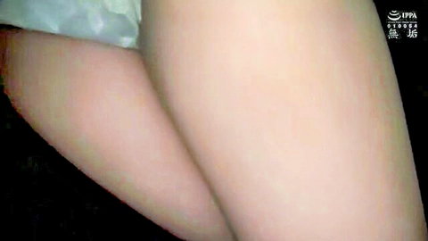 Maika Hisumi legs spread in white panties pulled aside for fingering in JAV cosplay
