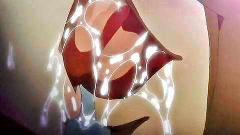 Chizuru-chan in ahegao ecstasy with cum-dripping blowjob in hentai video