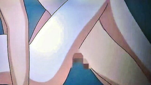 Hentai anime girl with spread legs in erotic pose from Anehame series