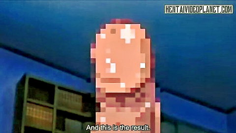 Hentai babe with pixelated surprised face in lesbian fun scene
