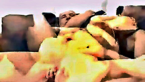 Old granny with sagging breasts in explicit bedroom scene