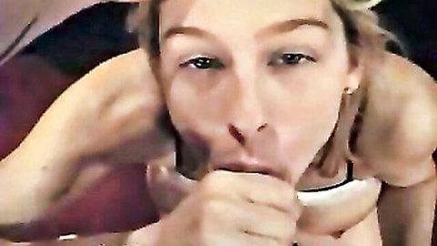 Heather Harmon blonde deepthroat close-up POV oral action
