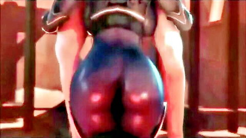 Dark elf with massive ass fucked by monsters from behind