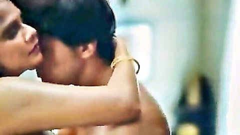 Malu Aunty intense embrace and kiss with lover in passionate scene