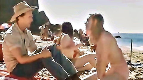 Evan Rachel Wood topless on sunny beach in Down in the Valley scene