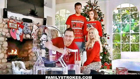 Riley Mae as stepsister in sexy Christmas sweater with stepbrother