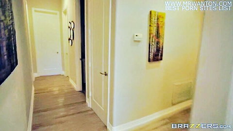 Brazzers indoor hallway scene teasing masturbation video