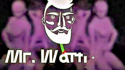 Stylized Mr. Watti thumbnail with purple busty BBW silhouettes and surprise delivery vibe