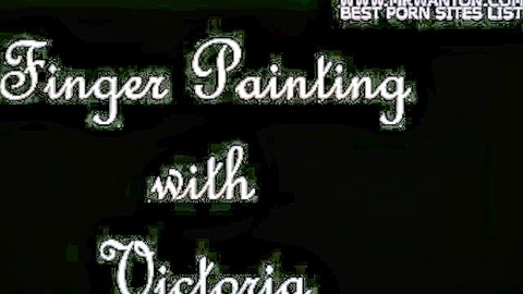 Victoria finger painting mature MILF solo video
