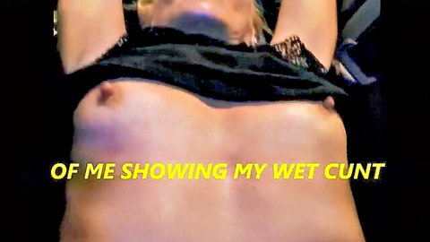 Blonde MILF exposing perky tits in steamy car tease preview