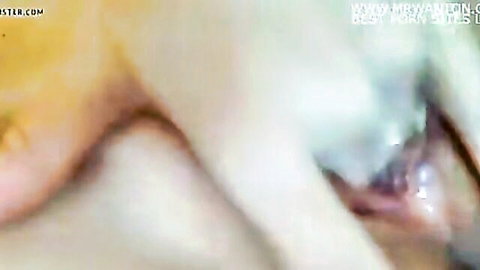 Close-up of juicy creamy white pussy solo tease