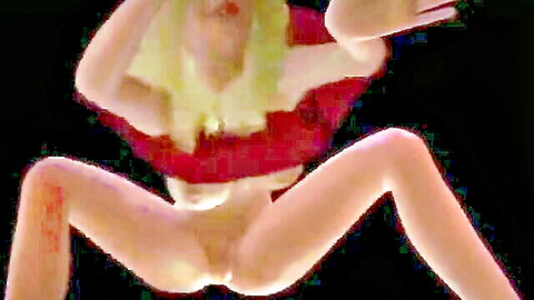 Blonde MILF strips red dress, spreads legs exposing pussy in POV