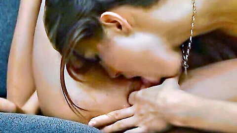 Jana Miartusova in lesbian oral breast play with partner