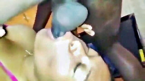 Blonde Spanish cutie giving deep passionate blowjob POV