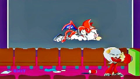 Pixel art furry orgy with anthropomorphic bats and echidnas in explicit group sex