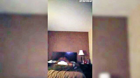 Blurry solo woman humping pillow with vibrator in bed