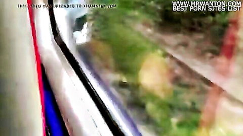 Upskirt on the train: sneaky public view free porn video