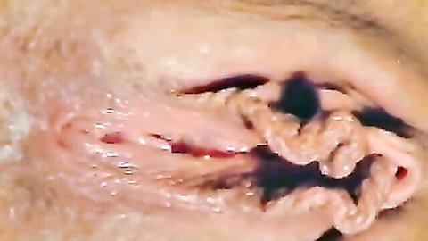 Swiss girl close-up solo masturbation with hairy pussy