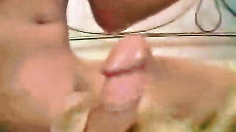 Close-up hairjob with cumshot on long-haired woman