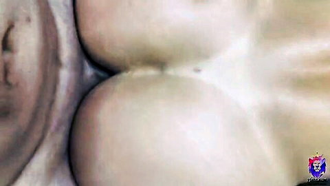Amateur babe's big pale ass close-up for hardcore anal action