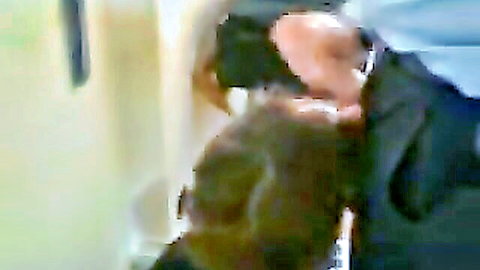 French secretary bent over sink in amateur doggy style sex