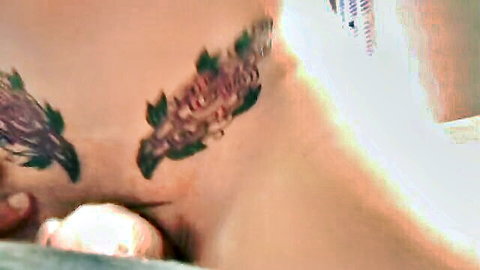 Dakoda's tattooed hips during vaginal penetration closeup