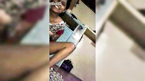 Jigyasa Parteti seductive pose in patterned dress, legs spread