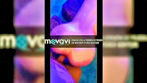 Blurry POV of fair-skinned babe's pink ass cheeks spread for anal fuck with cock visible