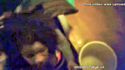 Ebony amateur babe deepthroats thick cock with tongue out in messy blowjob closeup