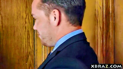 Suited man in profile for flight attendant anal service video thumbnail