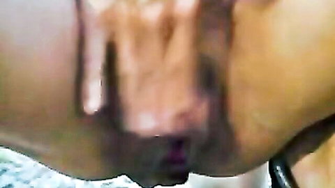 Extreme closeup of mature woman's wet spread pussy and tight puckered asshole