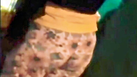 Thick South Asian babe's big ass squeezed in tight floral leggings