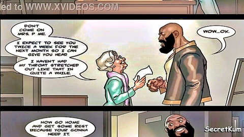 Cartoon granny promises deep throat checkup with muscular BBC doctor next month