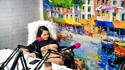 Flavia Oliver gives oral to Natasha Steffens on California Podcast