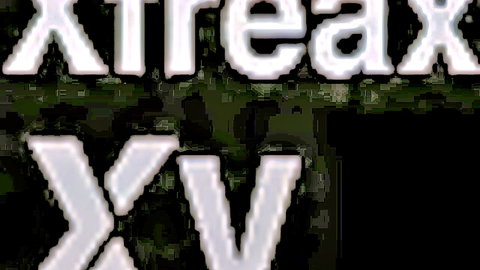 XVideos logo in bold white glowing letters on dark green background